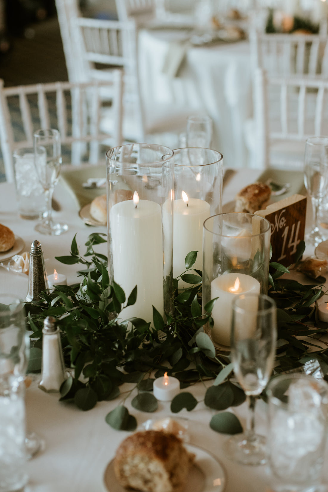 Foliage and Candle Centerpiece